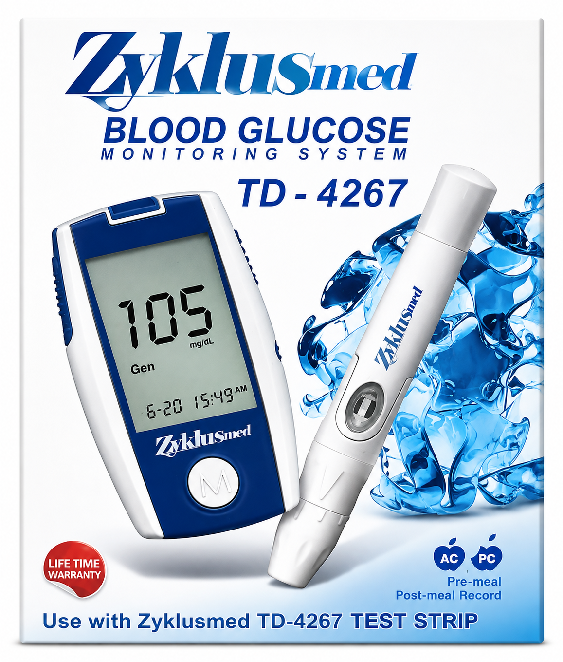 دستگاه کنترل قند خون زیکلاس مد مدل TD-4267
